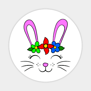 Laughing bunny face Magnet